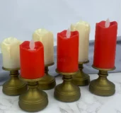 Drip-Effect Moving-Flame LED Pillar Candle — HJL-033S