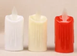 Drip-Effect Moving-Flame LED Pillar Candle — HJL-017