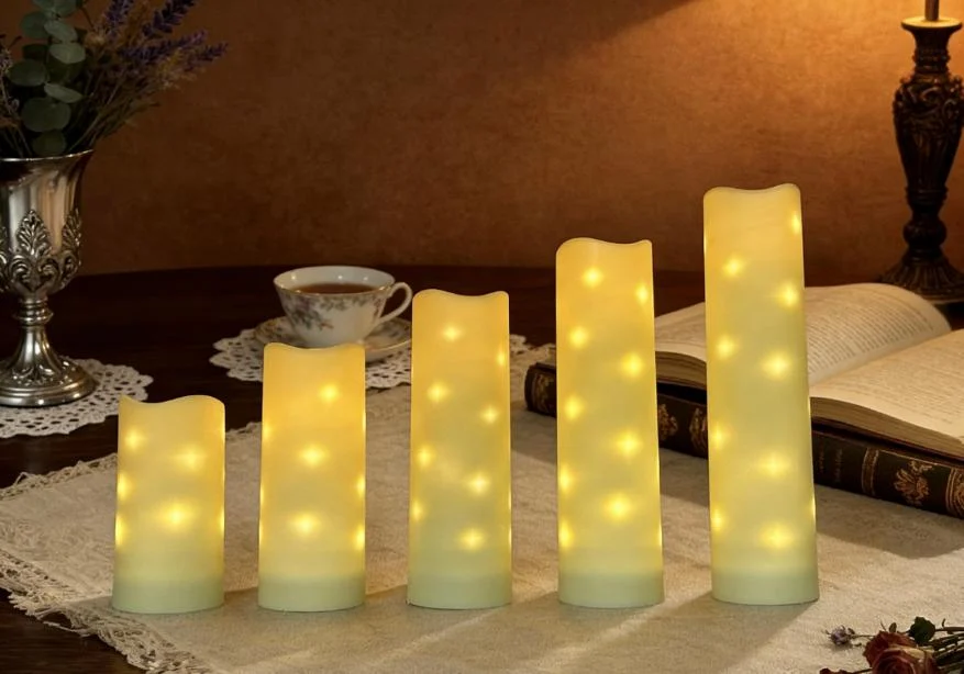 Waterproof Fairy-Light LED Pillar Candle — HJFS-020