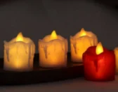 Drip-Effect Moving-Flame LED Tealight — HJL-014