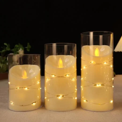 Slanted-Top Fairy-Light LED Cup Candle — TRL-022A