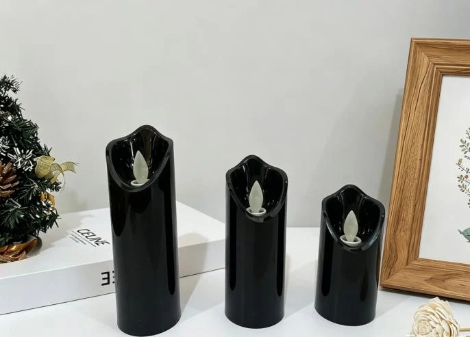 Religious Moving-Flame LED Pillar Candle — HJZJ-019