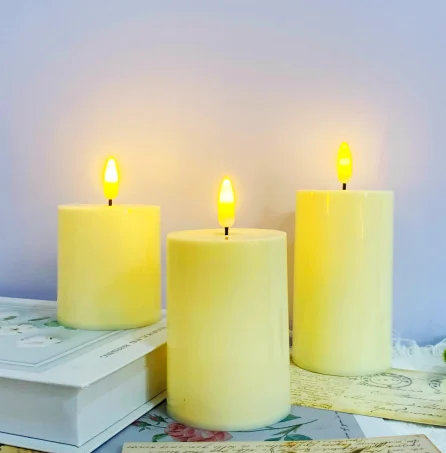 Flat-Top LED Pillar Candle — HJL-001S
