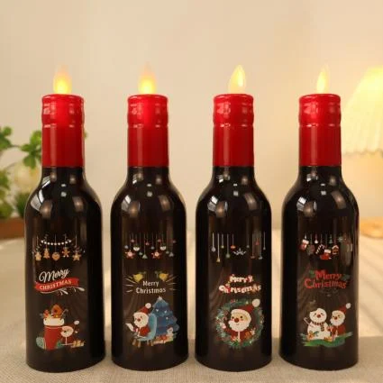 Wine-Bottle Moving-Flame LED Candle — WB-001