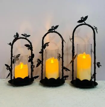 Flower-Basket Moving-Flame LED Candle — model TRL-024C