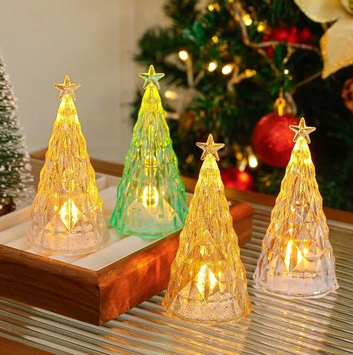 Diamond-Pattern Christmas Tree LED Candle — TRL-032
