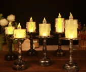 Vintage Petal LED Candle — White Insert — TRL-005S