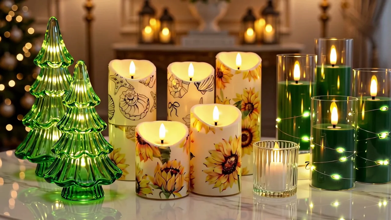 LED candle collection video preview